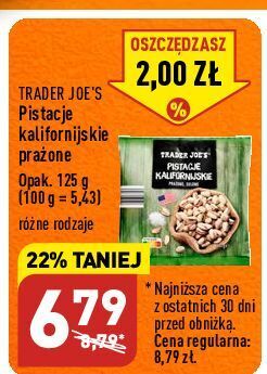 ALDI Pistacje kalifornijskie trader joe's oferta
