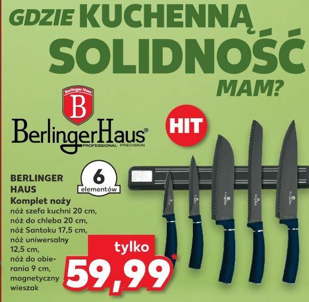 Kaufland Komplet noży stal nierdzewna berlinger haus oferta