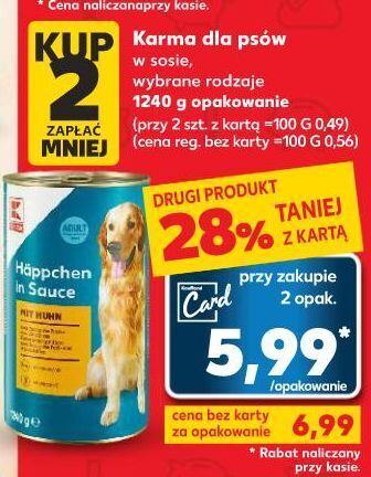 Kaufland Karma dla psów z kurczakiem k-classic oferta