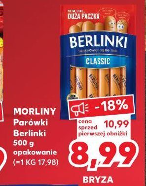 Kaufland Parówki classic morliny berlinki oferta