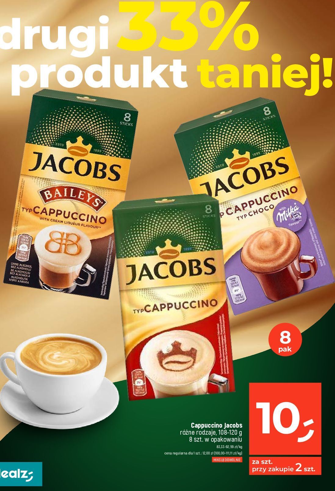 Dealz Cappuccino milka jacobs specials oferta