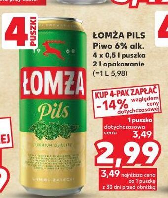 Kaufland Piwo łomża pils oferta
