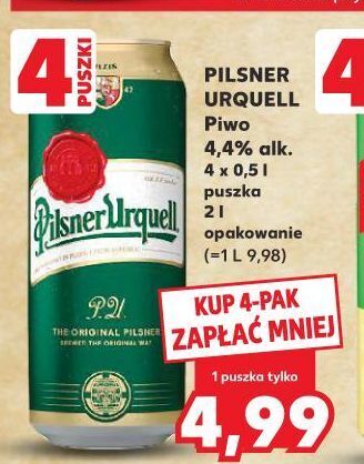 Kaufland Piwo pilsner urquell oferta