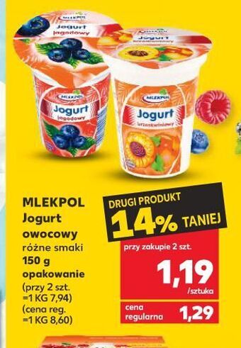 Kaufland Jogurt brzoskwiniowy mlekpol oferta