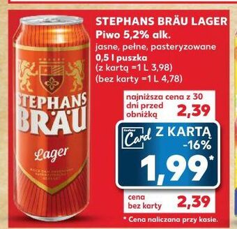 Kaufland Piwo stephans brau lager oferta