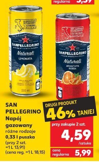 Kaufland Napój aranciata rossa san pellegrino oferta