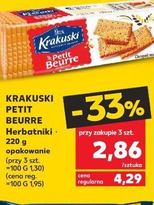 Kaufland Herbatniki krakuski petit beurre oferta