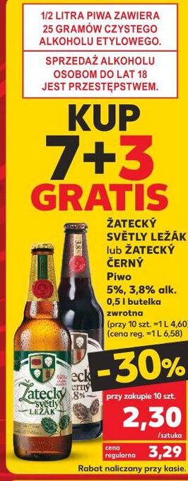 Kaufland Piwo zatecky cerny oferta