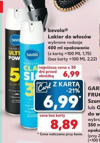 Kaufland Lakier do włosów ultra power bevola oferta