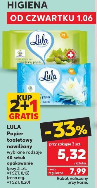 Kaufland Nawilżany papier toaletowy z kory dębu lula oferta