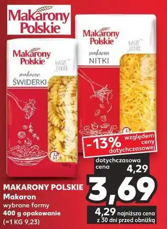 Kaufland Makaron świderki makarony polskie oferta