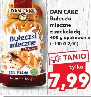 Kaufland Bułeczki mleczne z czekoladą dan cake oferta