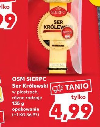 Kaufland Ser żółty królewski plastry sierpc oferta