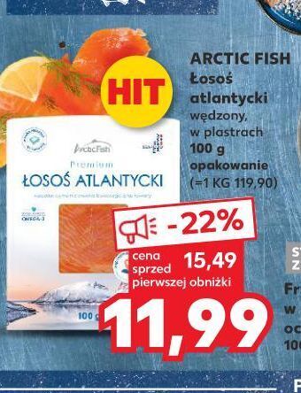 Kaufland Łosoś atlantycki wędzony na zimno arctic fish oferta
