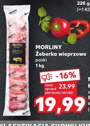 Kaufland Żeberka wieprzowe paski morliny oferta