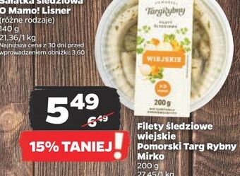 Netto Filety śledziowe wiejskie pomorski targ rybny oferta