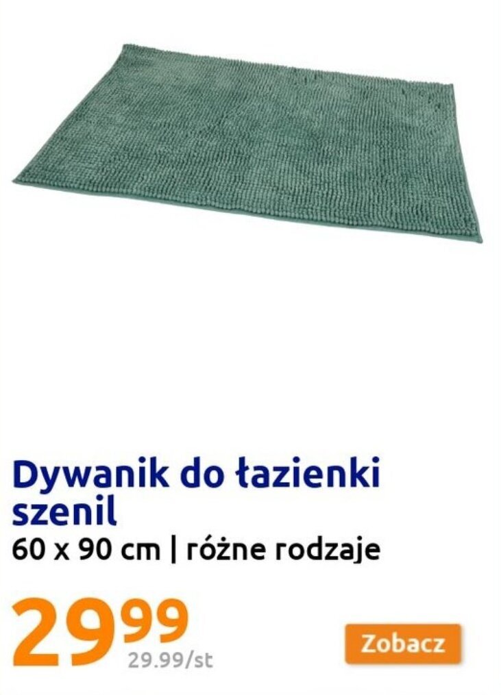 Action Dywanik do łazienki szenil 60x90cm oferta
