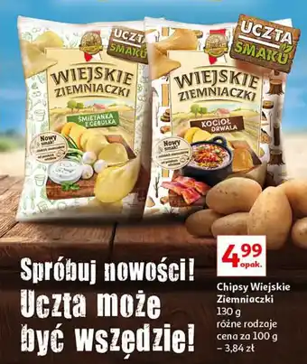 Auchan Chipsy Wiejskie Ziemniaczki 130g oferta