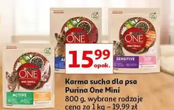 Auchan Karma sucha dla psa Purina One Mini 800 g oferta