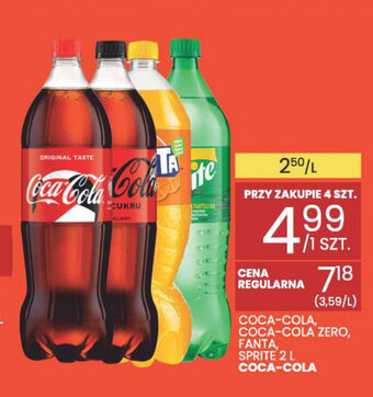 Wafelek Coca-Cola, Coca-Cola Zero, Fanta, Sprite 2l oferta