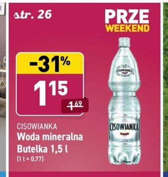 ALDI Woda mineralna Cisowianka 1,5l oferta