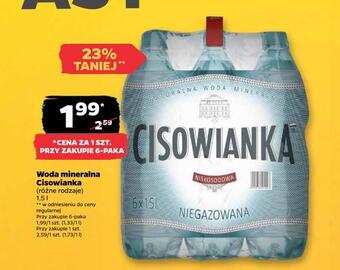 Woda mineralna cisowianka