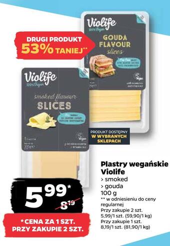 Netto Plastry wegańskie violife oferta