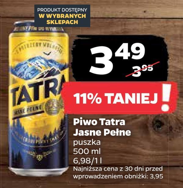 Netto Piwo tatra jasne pełne oferta