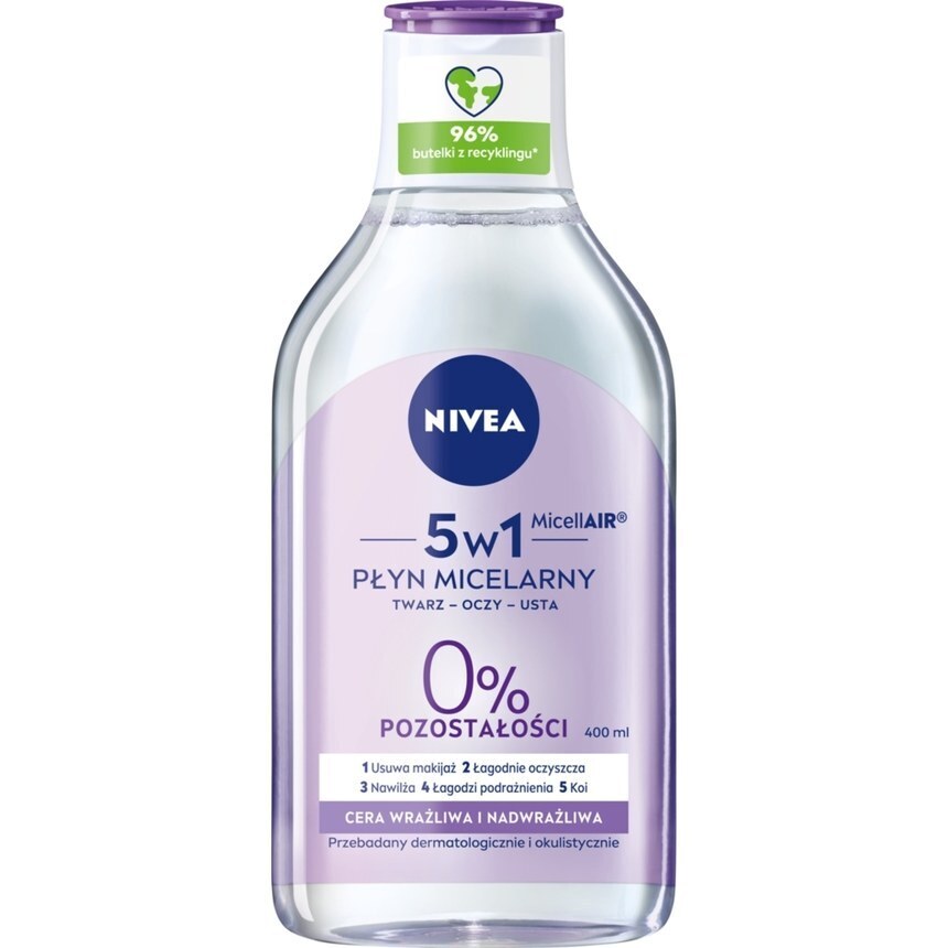 Hebe Nivea micellair 5w1 płyn micelarny cera wrażliwa i nadwrażliwa 400 ml oferta