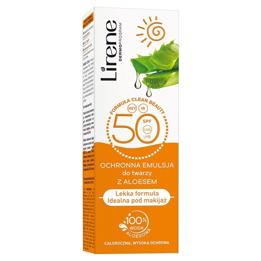 Hebe Lirene ochronna emulsja do twarzy z aloesem spf 50 50 ml oferta