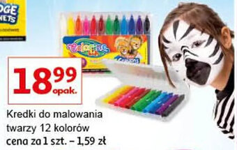 Auchan Kredki do malowania twarzy 12 kolorów oferta
