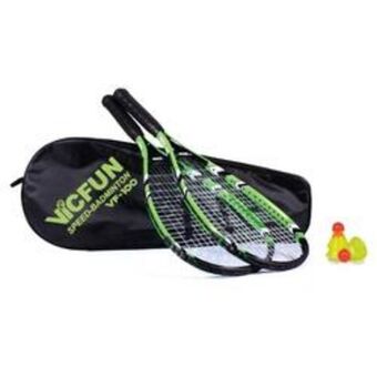 Decathlon Zestaw 2 rakiet i 3 lotek do crossmintona victor vf100 oferta