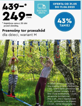 Biedronka Przenośny tor przeszkód dla dzieci, wariant M oferta