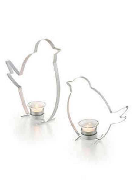 BonPrix Świecznik na świece podgrzewacze w kształcie ptaka (2 szt.) oferta