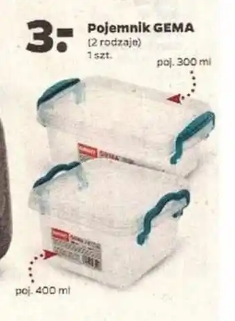 Netto Pojemnik Gema 300 lub 400ml 1sztuka oferta