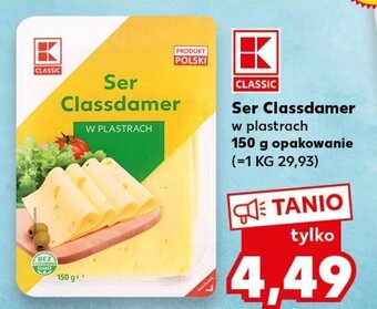 Kaufland Ser Classdamer w plastrach 150 g oferta