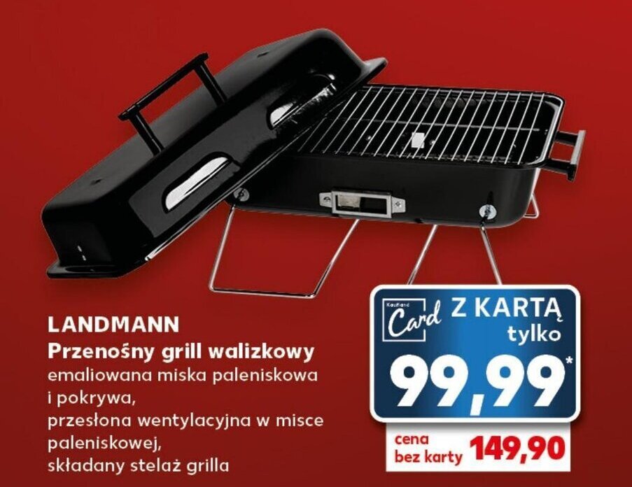 Kaufland LANDMANN Przenośny grill walizkowy oferta