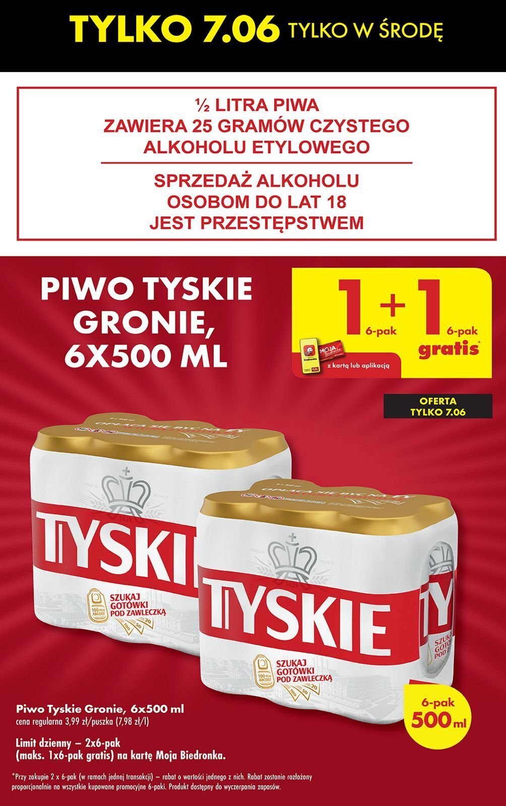 Biedronka Piwo tyskie gronie oferta