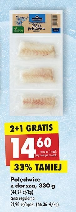 Biedronka Polędwica z dorsza atlantyckiego family fish oferta