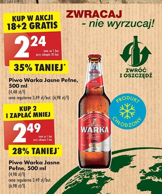 Biedronka Piwo warka oferta