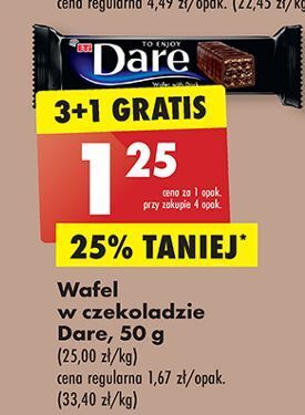 Biedronka Wafelek w ciemnej czekoladzie eti dare oferta