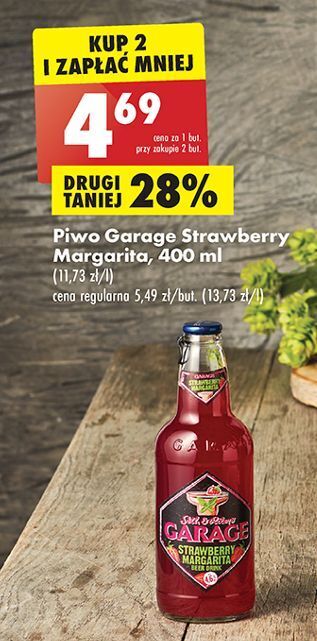 Biedronka Piwo garage strawberry margarita oferta