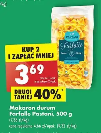 Biedronka Makaron farfalle pastani oferta
