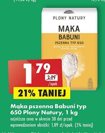 Biedronka Mąka babuni pszenna typ 650 plony natury oferta