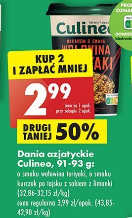 Biedronka Danie azjatyckie kurczak po tajsku culineo oferta