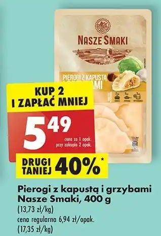 Biedronka Pierogi z kapustą i grzybami nasze smaki oferta