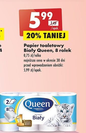 Biedronka Papier toaletowy biały queen oferta