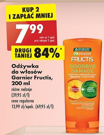 Biedronka Odżywka do włosów garnier fructis goodbye damage oferta