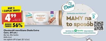 Biedronka Chusteczki wilgotne aloe care dada extra care oferta