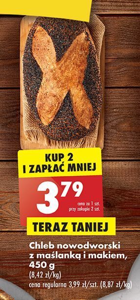 Biedronka Chleb nowodworski z maślanką i makiem oferta